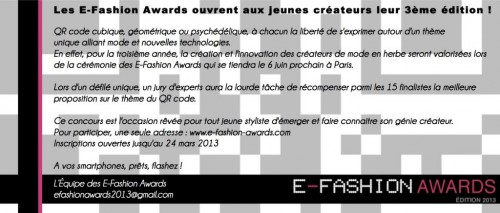 Les E-Fashion Awards ouvrent aux jeunes créateurs leur 3ème édition !