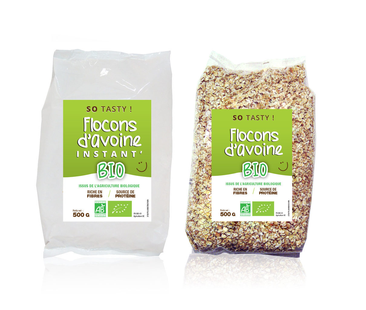 Flocons d'Avoine Flocons Avoine BIO SOTASTY Sachet de 500 g