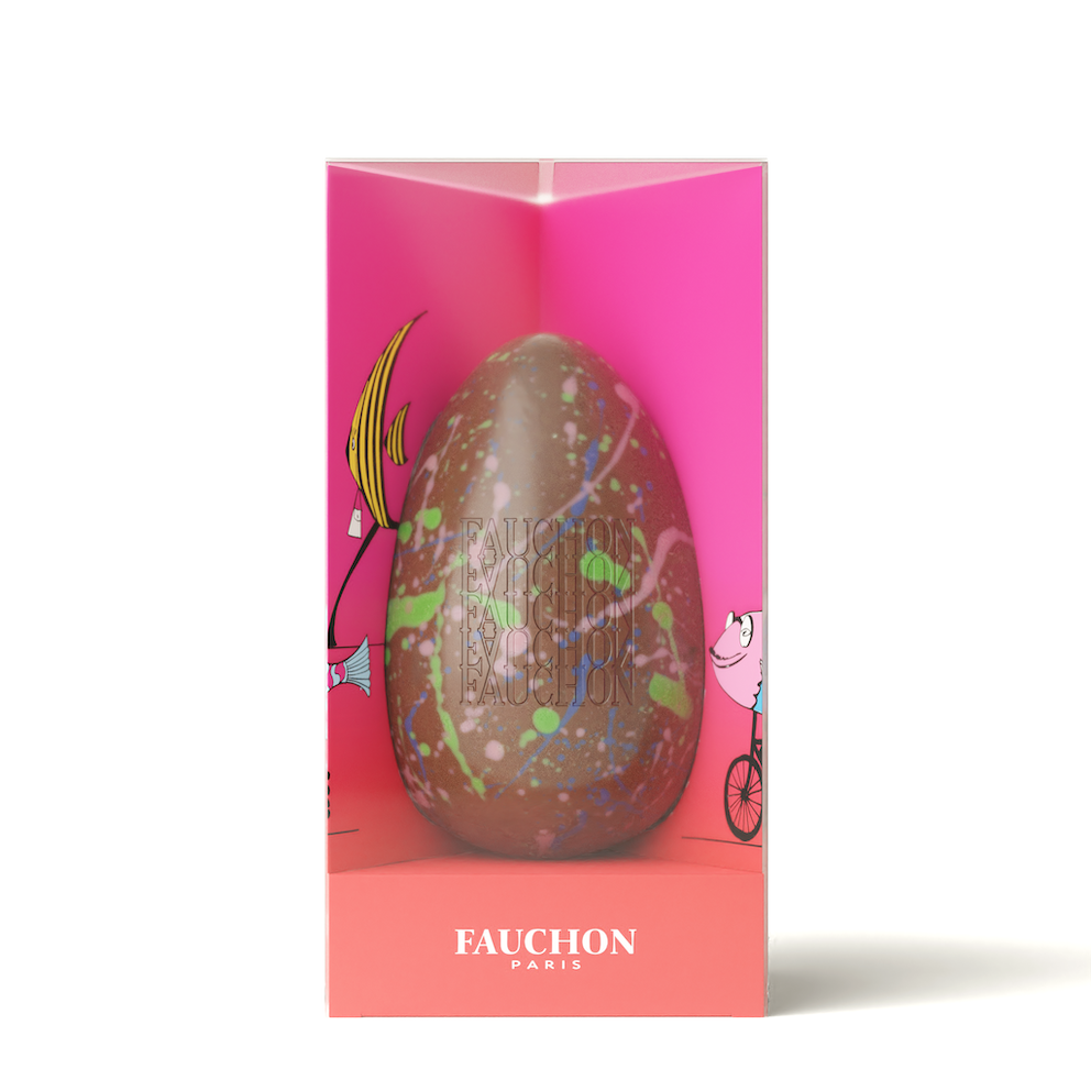 Les Oeufs Signature Fauchon incarnent à la perfection Pâques, grâce à un chocolat d'exeption composé à 45% de cacao pour les plus gourmands et à 66% pour les plus intenses.